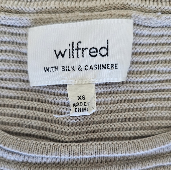 Aritzia Wilfred Campanule sweater dress taupe XS silk cashmere - Picture 6 of 12